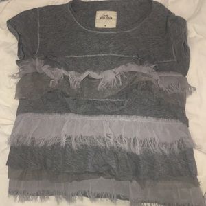 Hollister ruffle shirt
